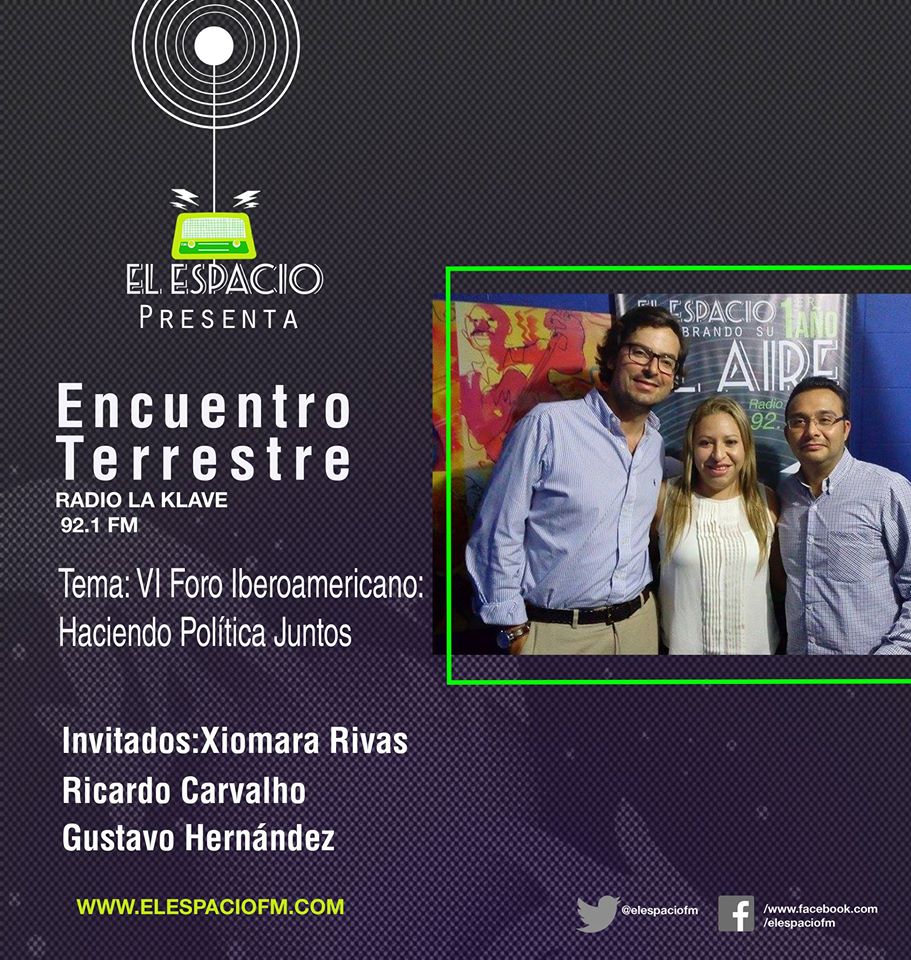 Ricardo Carvalho , Xiomara Rivas y Gustavo Hernández, entrevistados en vivo en la radio