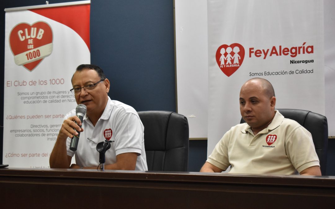 Fe y Alegría Nicaragua y FDL impulsan la campaña “El club de los 1000”, a beneficio de la educación en Nicaragua